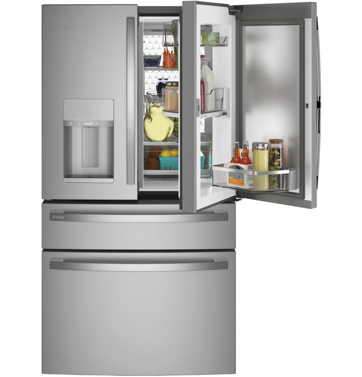 GE Profile 27.9 Cu. Ft. 4-Door French Door Smart Refrigerator with Hands-Free AutoFill - Stainless Steel with 1-Year Warranty