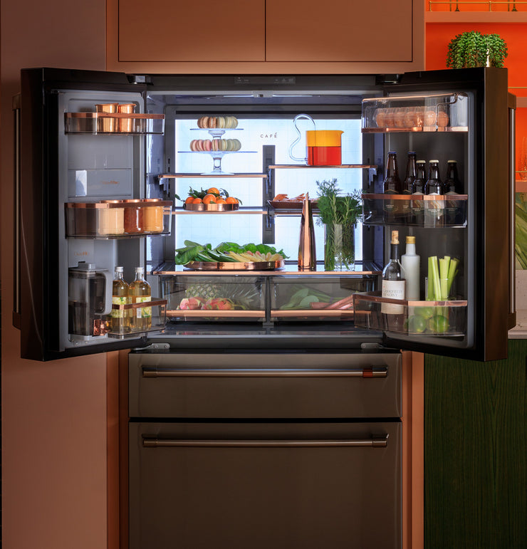 Café 28.7 Cu. Ft. 4-Door Smart French Door Refrigerator – Stainless Steel, AutoFill Pitcher, Convertible Drawer with 1-Year Warranty