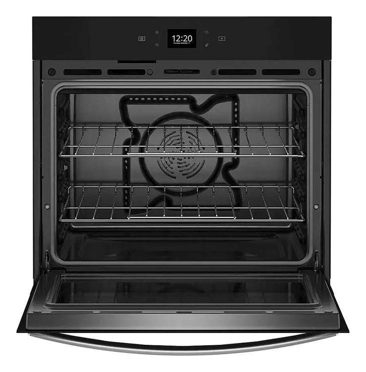 Whirlpool 30″ Built-In Single Electric Convection Wall Oven with Air Fry & Wi-Fi – Stainless Steel | 1-Year Warranty (Model WOES5030LZ)