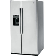GE 25.3 Cu. Ft. Side-by-Side Stainless Steel Refrigerator with External Ice & Water Dispenser – Spacious, Stylish & Convenient with 1-Year Warranty