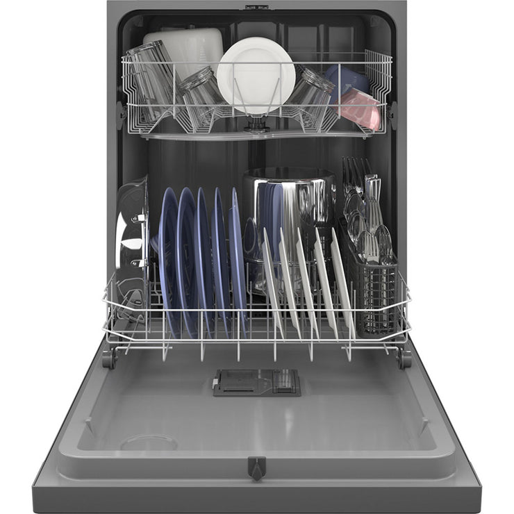GE 24" Stainless Steel Front Control Dishwasher – Dry Boost, 59 dBA, Plastic Tub (1-Year Warranty)