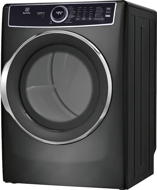 Electrolux 8.0 Cu. Ft. Stackable Electric Dryer with Steam & LuxCare Dry System – with 1-Year Warranty – Titanium (Model: ELFE7537AT)