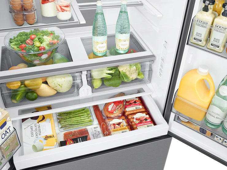 Samsung 26 cu. ft. Counter-Depth French Door Smart Refrigerator with Dual Ice – Stainless Steel – | Fully Functional | 1-Year Warranty (RF27CG5400SR/AA)