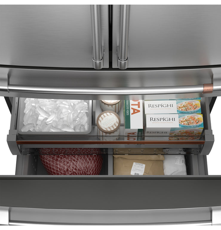 Café 28.7 Cu. Ft. 4-Door Smart French Door Refrigerator – Stainless Steel, AutoFill Pitcher, Convertible Drawer with 1-Year Warranty