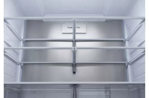 LG 26 cu. ft. Smart InstaView® Counter-Depth MAX™ French Door Refrigerator – Dual Ice, Stainless Steel  | 1-Year Warranty (Model LRFOC2606S)