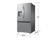 Samsung 26 cu. ft. Counter-Depth French Door Smart Refrigerator with Dual Ice – Stainless Steel – | Fully Functional | 1-Year Warranty (RF27CG5400SR/AA)