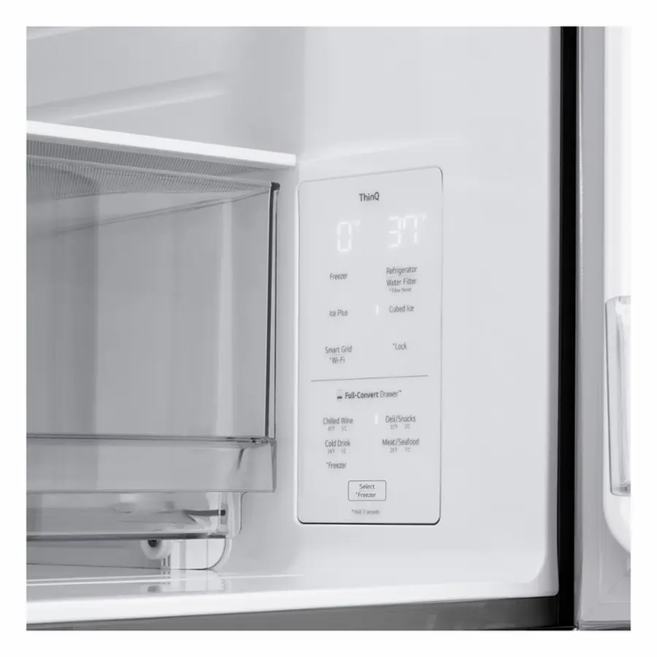 LG 29.6 cu. ft. Standard-Depth MAX 4-Door French Door Smart Refrigerator with Full-Convert Drawer – Stainless Steel | Fully Functional | 1-Year Warranty (LF30S8210S)