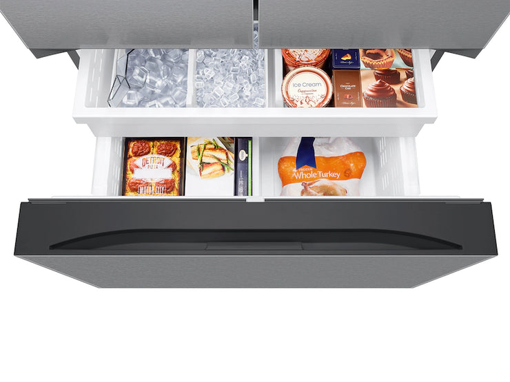 Samsung 26 cu. ft. Counter-Depth French Door Smart Refrigerator with Dual Ice – Stainless Steel – | Fully Functional | 1-Year Warranty (RF27CG5400SR/AA)