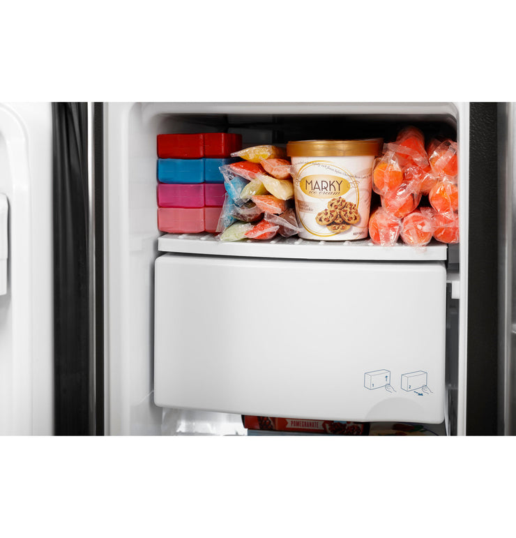 GE 25.3 Cu. Ft. Side-by-Side Stainless Steel Refrigerator with External Ice & Water Dispenser – Spacious, Stylish & Convenient with 1-Year Warranty