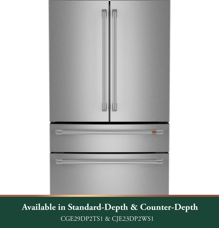 Café 28.7 Cu. Ft. 4-Door Smart French Door Refrigerator – Stainless Steel, AutoFill Pitcher, Convertible Drawer with 1-Year Warranty