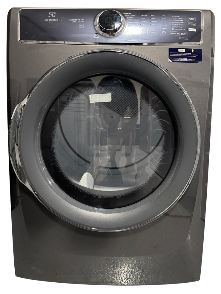 Electrolux 8.0 Cu. Ft. Stackable Electric Dryer with Steam & LuxCare Dry System – with 1-Year Warranty – Titanium (Model: ELFE7537AT)