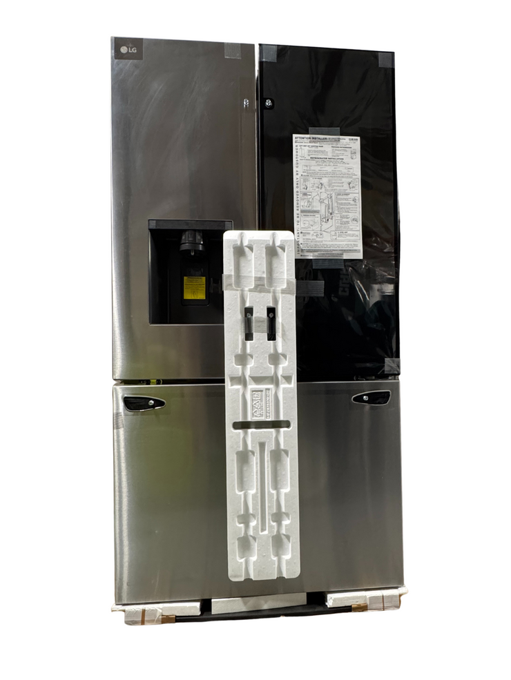 LG 26 cu. ft. Smart InstaView® Counter-Depth MAX™ French Door Refrigerator – Dual Ice, Stainless Steel  | 1-Year Warranty (Model LRFOC2606S)