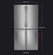GE Profile 28 Cu. Ft. 4-Door Smart French Door Refrigerator – Convertible Zone, Stainless Steel with 1-Year Warranty