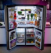 GE Profile 28 Cu. Ft. 4-Door Smart French Door Refrigerator – Convertible Zone, Stainless Steel with 1-Year Warranty