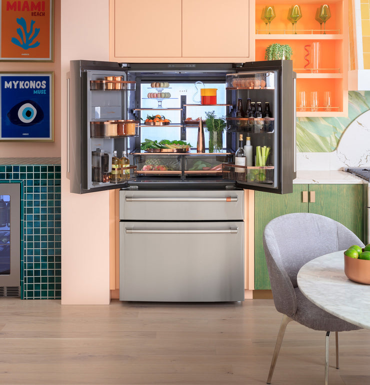 Café 28.7 Cu. Ft. 4-Door Smart French Door Refrigerator – Stainless Steel, AutoFill Pitcher, Convertible Drawer with 1-Year Warranty