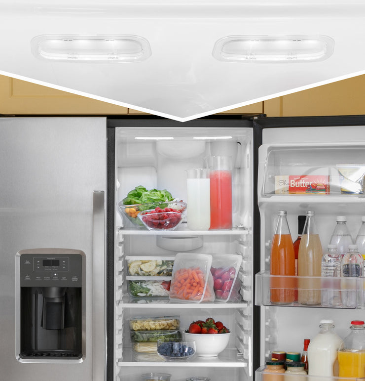 GE 25.3 Cu. Ft. Side-by-Side Stainless Steel Refrigerator with External Ice & Water Dispenser – Spacious, Stylish & Convenient with 1-Year Warranty