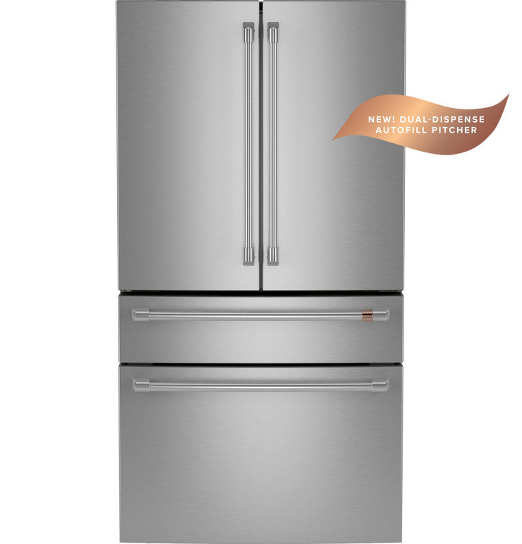 Café 28.7 Cu. Ft. 4-Door Smart French Door Refrigerator – Stainless Steel, AutoFill Pitcher, Convertible Drawer with 1-Year Warranty