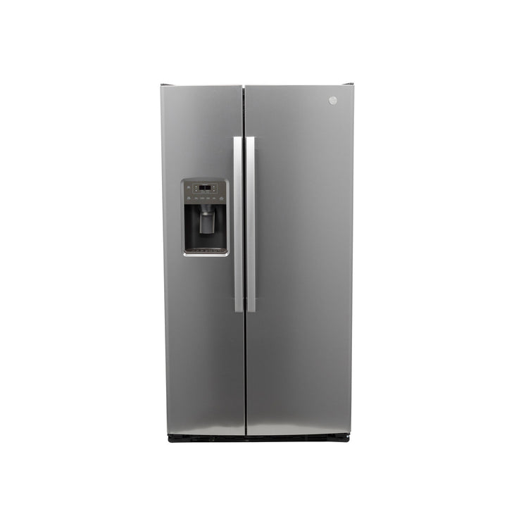GE 25.3 Cu. Ft. Side-by-Side Stainless Steel Refrigerator with External Ice & Water Dispenser – Spacious, Stylish & Convenient with 1-Year Warranty