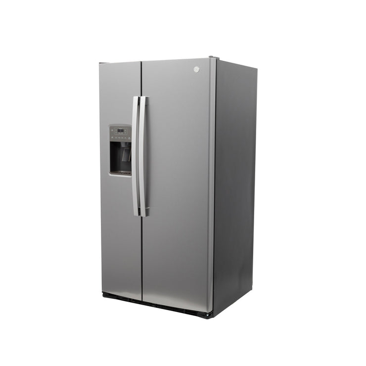 GE 25.3 Cu. Ft. Side-by-Side Stainless Steel Refrigerator with External Ice & Water Dispenser – Spacious, Stylish & Convenient with 1-Year Warranty