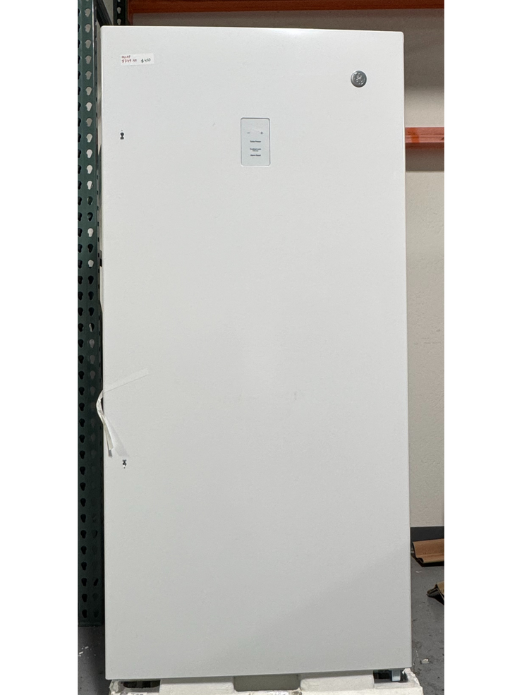 GE 14.1 cu. ft. Frost-Free Upright Freezer – Garage Ready – White – | Fully Functional | 1-Year Warranty (Model FUF14DLRWW)