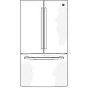 GE 24.7 Cu. Ft. French Door Refrigerator – Stainless Steel, Internal Water Dispenser with 1 Year Warranty