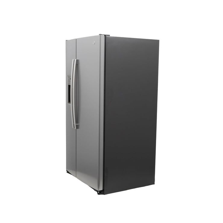 GE 25.3 Cu. Ft. Side-by-Side Stainless Steel Refrigerator with External Ice & Water Dispenser – Spacious, Stylish & Convenient with 1-Year Warranty