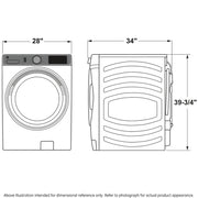 GE Profile 5.3 cu. ft Smart Front Load Steam Washer w/ UltraFresh Vent, Microban, SmartDispense 1-Year Warranty – Carbon Graphite (Model: PFW950SPTDS)