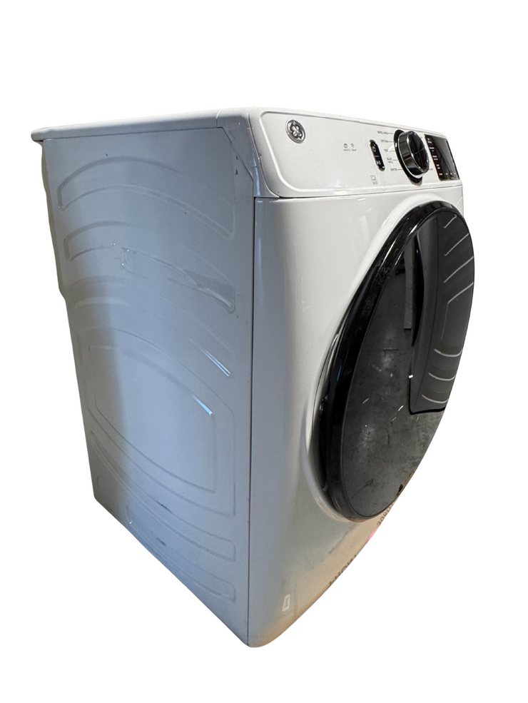 GE 7.8 Cu. Ft. High-Efficiency Gas Dryer with Sensor Dry & 10 Cycles – with 1-Year Warranty – White (Model: GFD55GSSNWW)