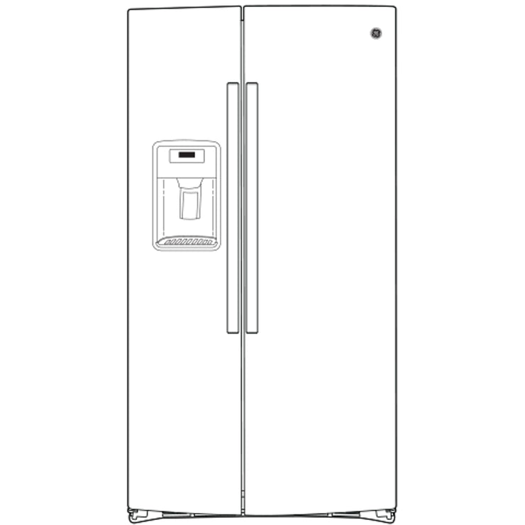 GE 25.3 Cu. Ft. Side-by-Side Stainless Steel Refrigerator with External Ice & Water Dispenser – Spacious, Stylish & Convenient with 1-Year Warranty