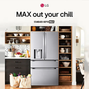 LG 29.6 cu. ft. Standard-Depth MAX 4-Door French Door Smart Refrigerator with Full-Convert Drawer – Stainless Steel | Fully Functional | 1-Year Warranty (LF30S8210S)