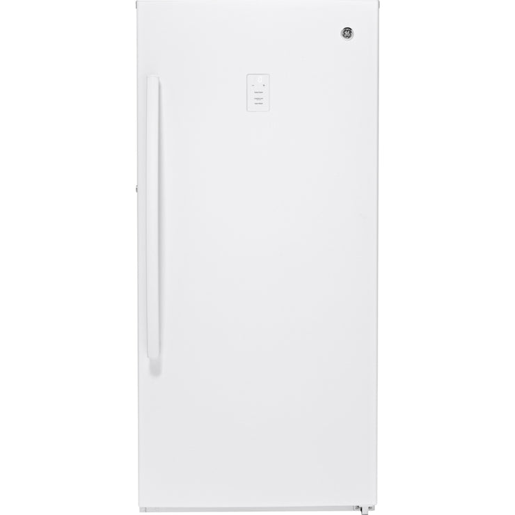 GE 14.1 cu. ft. Frost-Free Upright Freezer – Garage Ready – White – | Fully Functional | 1-Year Warranty (Model FUF14DLRWW)