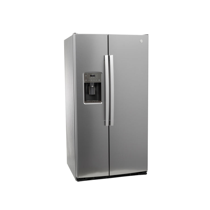 GE 25.3 Cu. Ft. Side-by-Side Stainless Steel Refrigerator with External Ice & Water Dispenser – Spacious, Stylish & Convenient with 1-Year Warranty