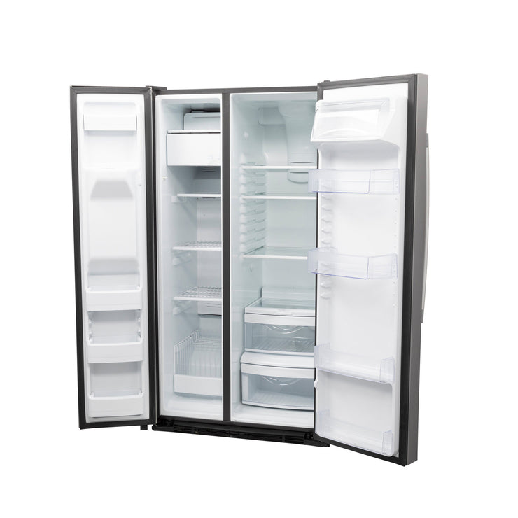 GE 25.3 Cu. Ft. Side-by-Side Stainless Steel Refrigerator with External Ice & Water Dispenser – Spacious, Stylish & Convenient with 1-Year Warranty