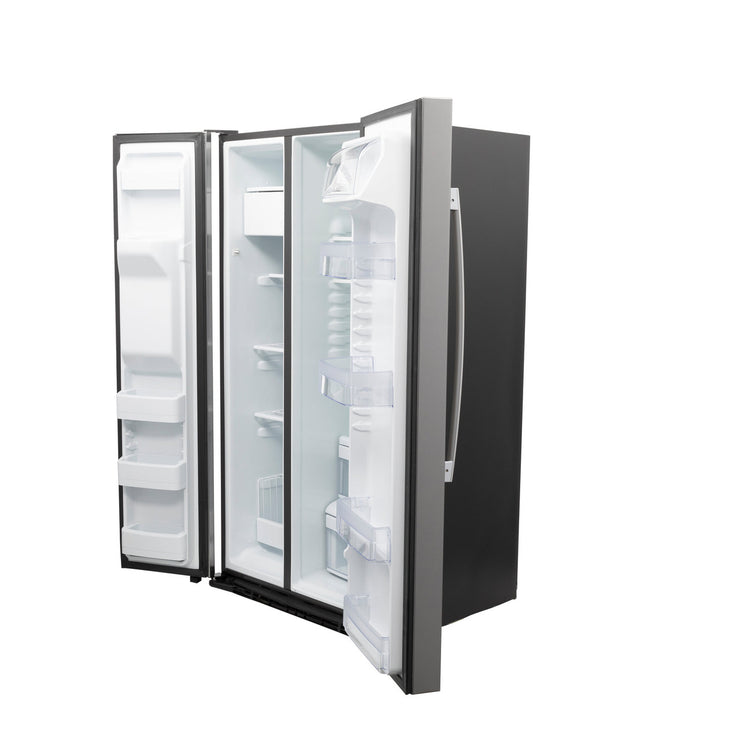 GE 25.3 Cu. Ft. Side-by-Side Stainless Steel Refrigerator with External Ice & Water Dispenser – Spacious, Stylish & Convenient with 1-Year Warranty