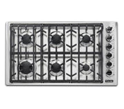 Viking Professional 5 Series 36.7″ Gas Cooktop – Stainless Steel – 6 Sealed Burners | Fully Functional | 1-Year Warranty (Model VGSU53616BSS)