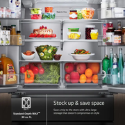 LG 29.6 cu. ft. Standard-Depth MAX 4-Door French Door Smart Refrigerator with Full-Convert Drawer – Stainless Steel | Fully Functional | 1-Year Warranty (LF30S8210S)