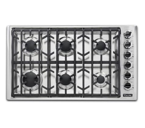 Viking Professional 5 Series 36.7″ Gas Cooktop – Stainless Steel – 6 Sealed Burners | Fully Functional | 1-Year Warranty (Model VGSU53616BSS)