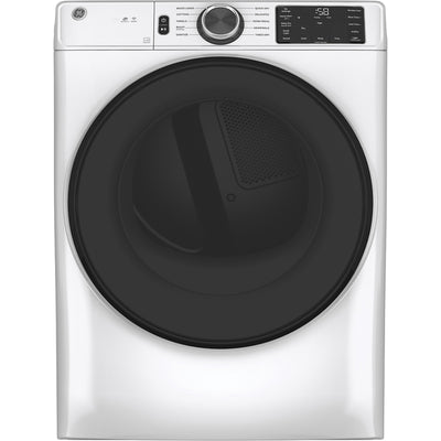 GE 7.8 Cu. Ft. High-Efficiency Gas Dryer with Sensor Dry & 10 Cycles – with 1-Year Warranty – White (Model: GFD55GSSNWW)