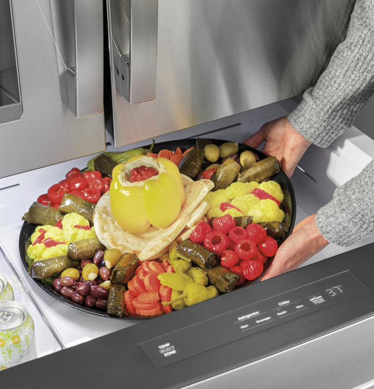 GE Profile 27.9 Cu. Ft. 4-Door French Door Smart Refrigerator with Hands-Free AutoFill - Stainless Steel with 1-Year Warranty
