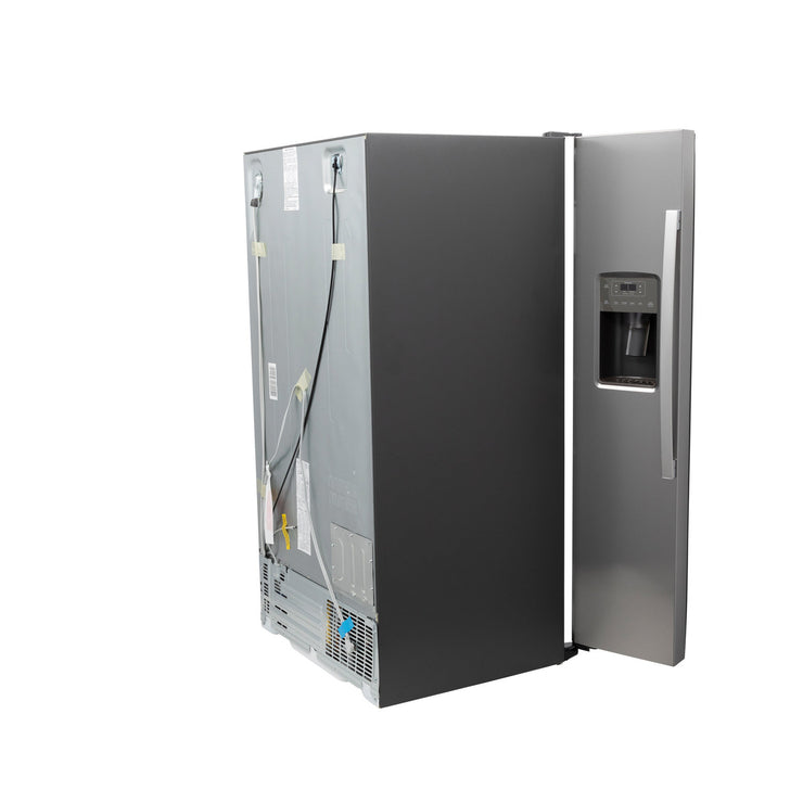 GE 25.3 Cu. Ft. Side-by-Side Stainless Steel Refrigerator with External Ice & Water Dispenser – Spacious, Stylish & Convenient with 1-Year Warranty