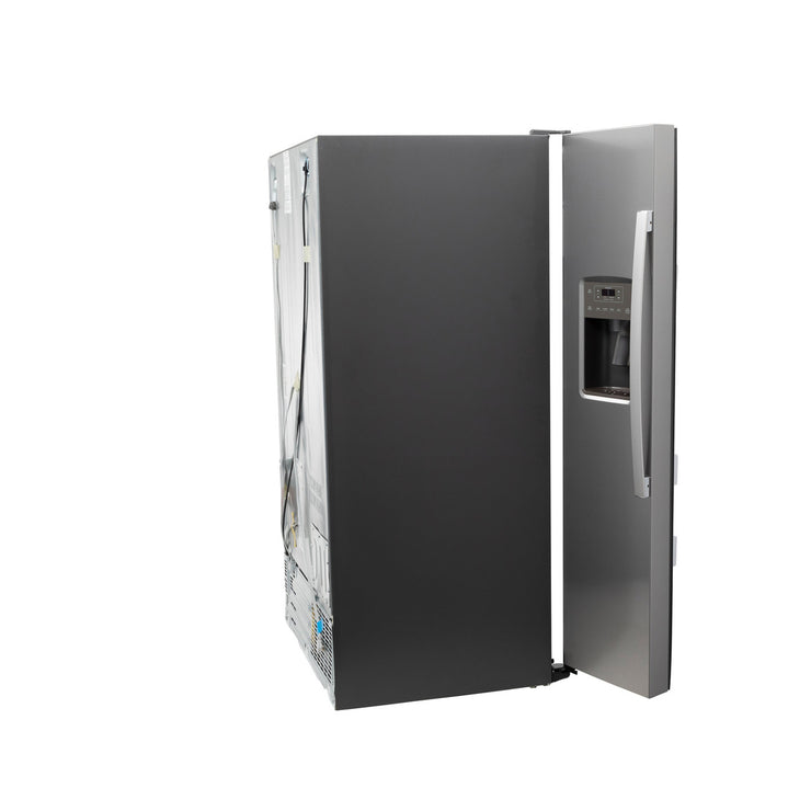 GE 25.3 Cu. Ft. Side-by-Side Stainless Steel Refrigerator with External Ice & Water Dispenser – Spacious, Stylish & Convenient with 1-Year Warranty