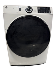 GE 7.8 Cu. Ft. High-Efficiency Gas Dryer with Sensor Dry & 10 Cycles – with 1-Year Warranty – White (Model: GFD55GSSNWW)