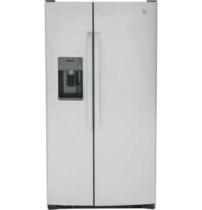 GE 25.3 Cu. Ft. Side-by-Side Stainless Steel Refrigerator with External Ice & Water Dispenser – Spacious, Stylish & Convenient with 1-Year Warranty