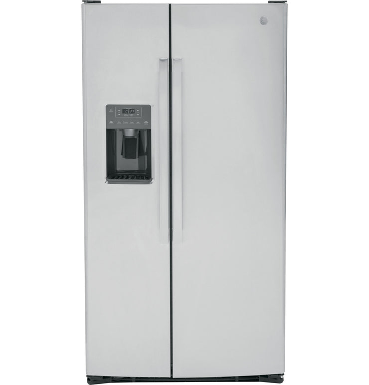 GE 25.3 Cu. Ft. Side-by-Side Stainless Steel Refrigerator with External Ice & Water Dispenser – Spacious, Stylish & Convenient with 1-Year Warranty