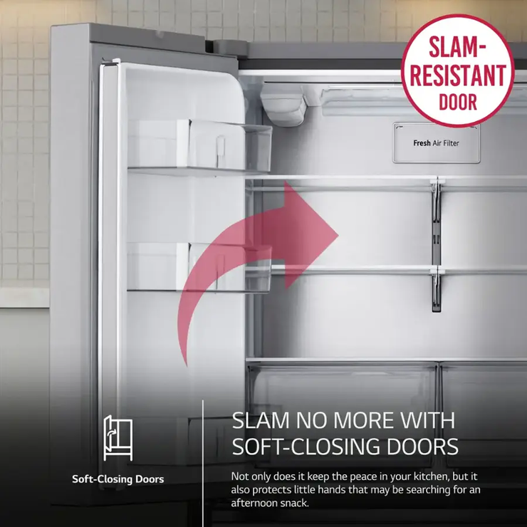 LG 29.6 cu. ft. Standard-Depth MAX 4-Door French Door Smart Refrigerator with Full-Convert Drawer – Stainless Steel | Fully Functional | 1-Year Warranty (LF30S8210S)
