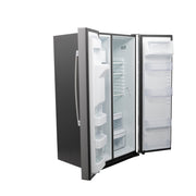 GE 25.3 Cu. Ft. Side-by-Side Stainless Steel Refrigerator with External Ice & Water Dispenser – Spacious, Stylish & Convenient with 1-Year Warranty