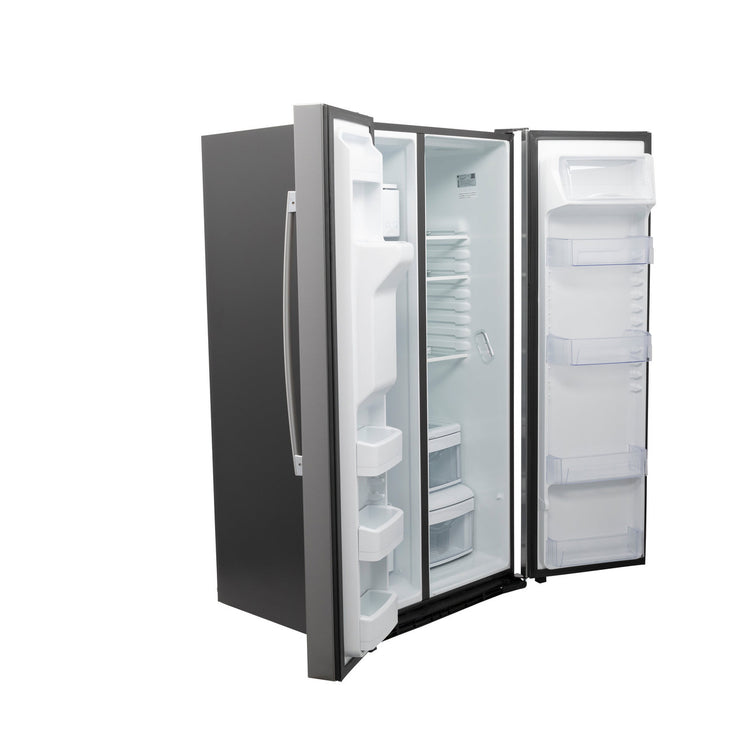 GE 25.3 Cu. Ft. Side-by-Side Stainless Steel Refrigerator with External Ice & Water Dispenser – Spacious, Stylish & Convenient with 1-Year Warranty