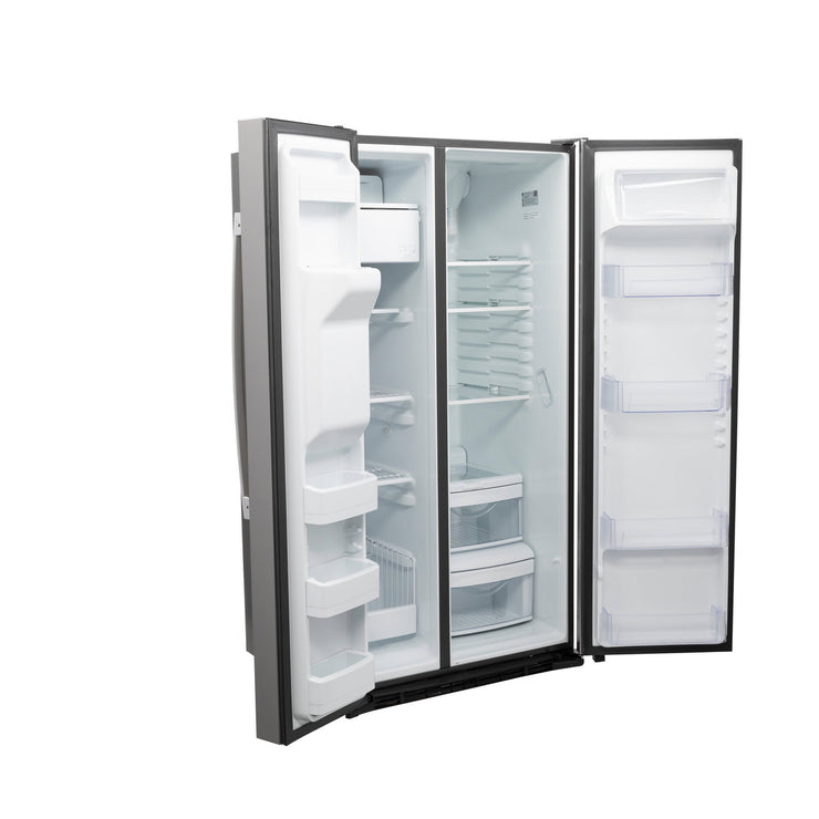 GE 25.3 Cu. Ft. Side-by-Side Stainless Steel Refrigerator with External Ice & Water Dispenser – Spacious, Stylish & Convenient with 1-Year Warranty