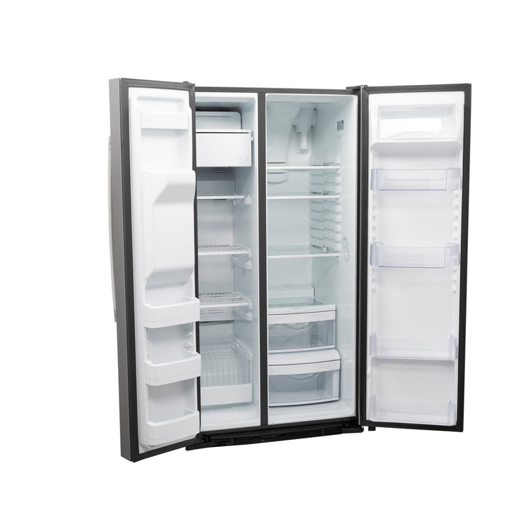 GE 25.3 Cu. Ft. Side-by-Side Stainless Steel Refrigerator with External Ice & Water Dispenser – Spacious, Stylish & Convenient with 1-Year Warranty