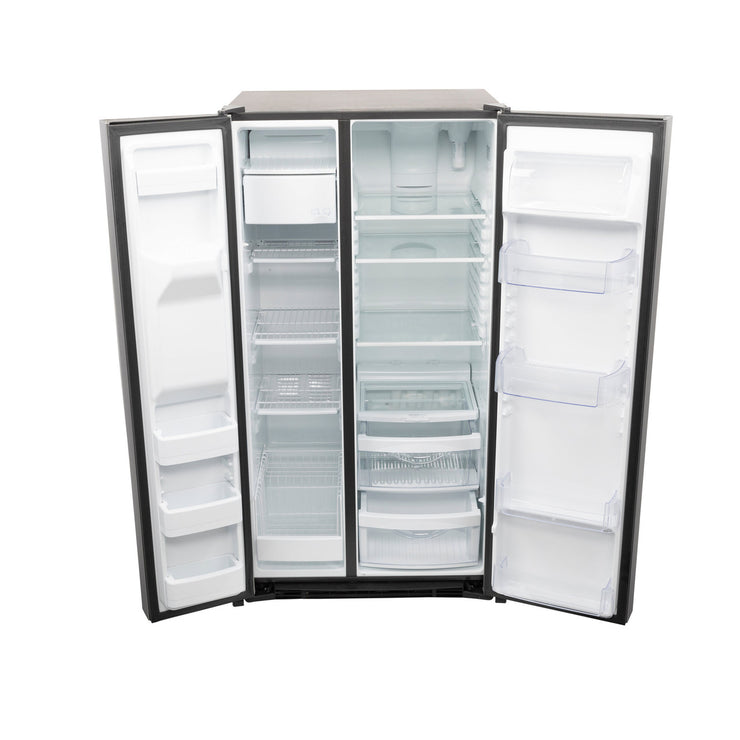 GE 25.3 Cu. Ft. Side-by-Side Stainless Steel Refrigerator with External Ice & Water Dispenser – Spacious, Stylish & Convenient with 1-Year Warranty